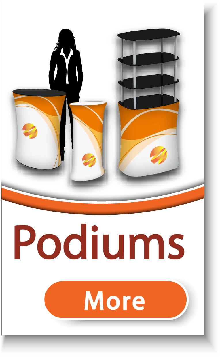 Tension Fabric Podiums & Table Covers